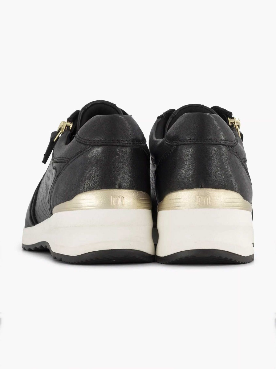 Comfort Shoes | Medicus Black Leather Comfort Sneaker