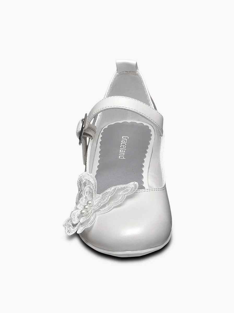 Baby Shoes | Graceland White Ballerina Butterfly