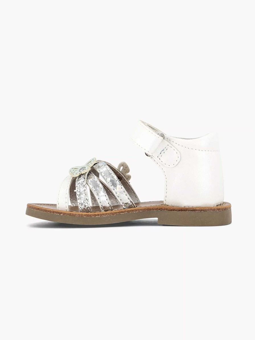 Boys' Shoes | Cupcake Couture White Sandal Butterflies