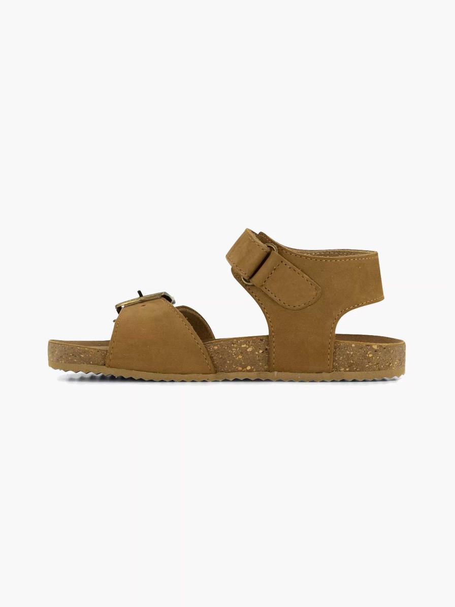 Boys' Shoes | Vty Brown Leather Sandal Velcro