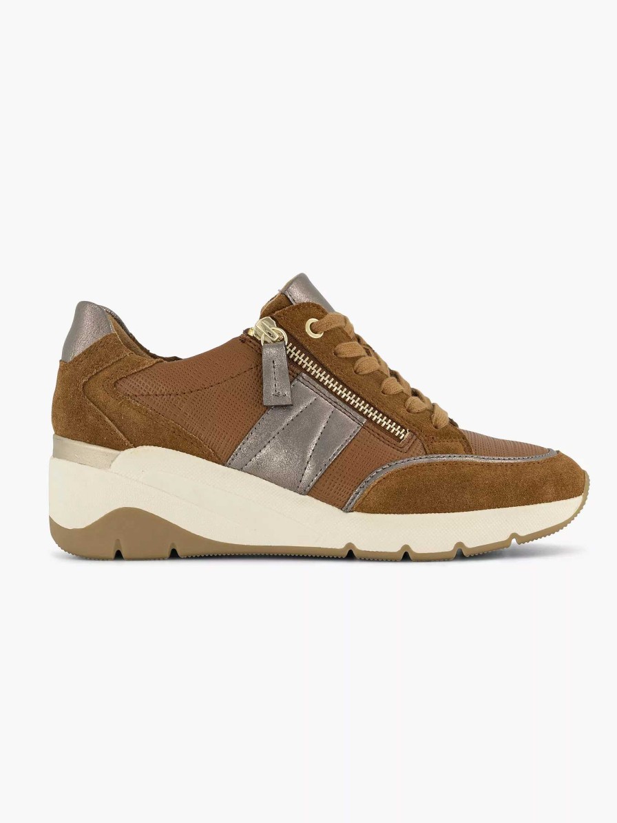 Comfort Shoes | Medicus Brown Leather Comfort Sneaker