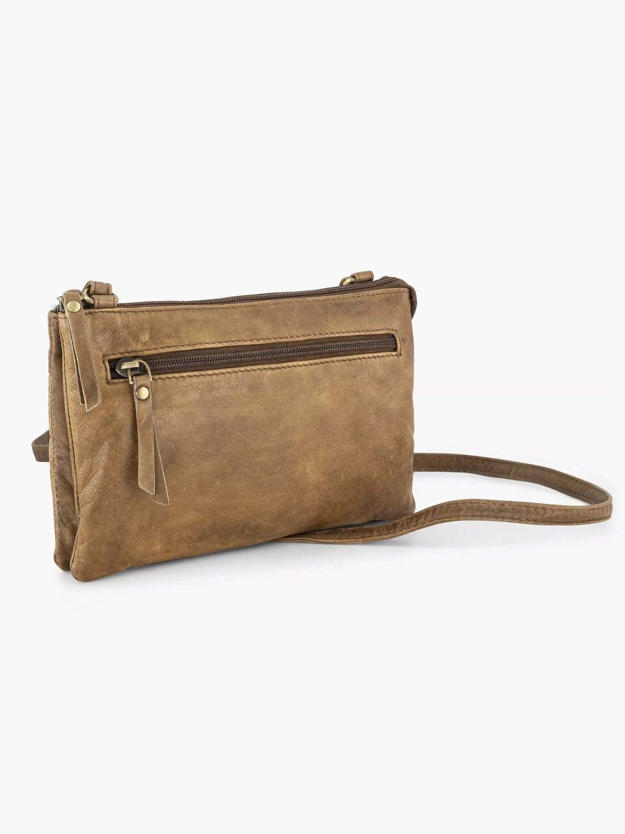 Online Exclusive Accessories | 5th Avenue Beige Leather Shoulder Bag