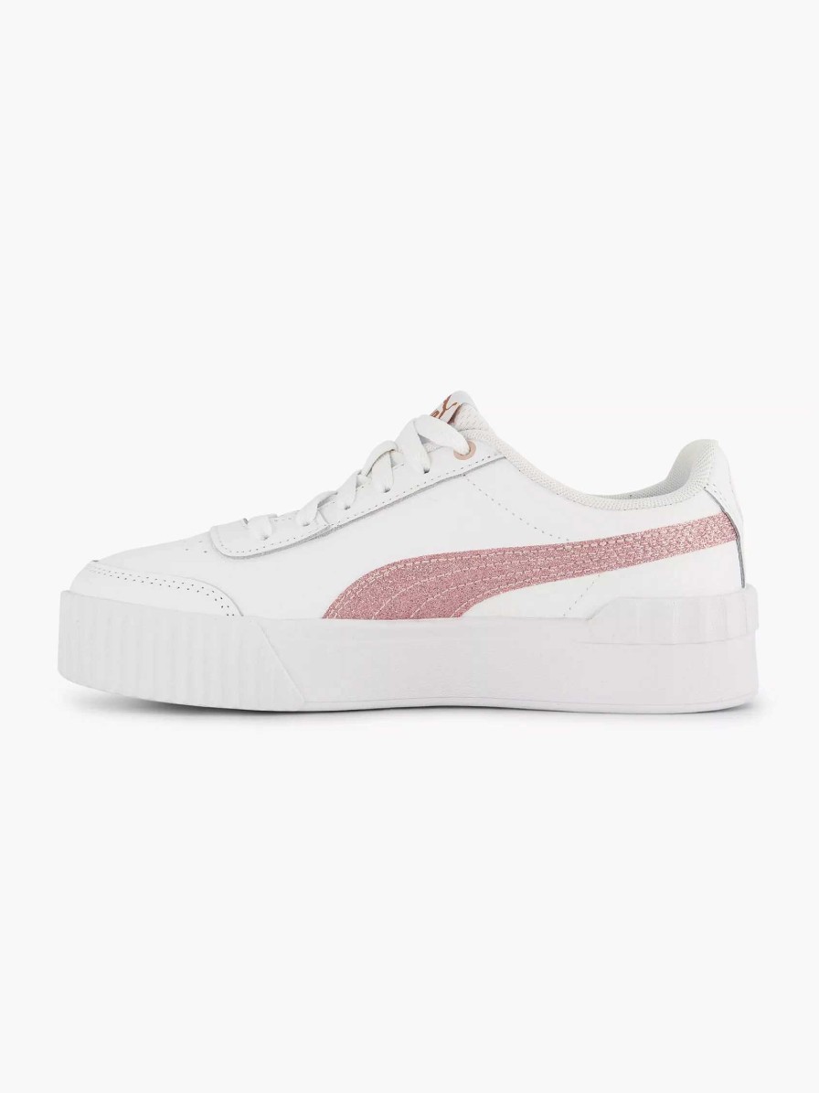 Boys' Shoes | Puma White Carina Lift Glitz Jr