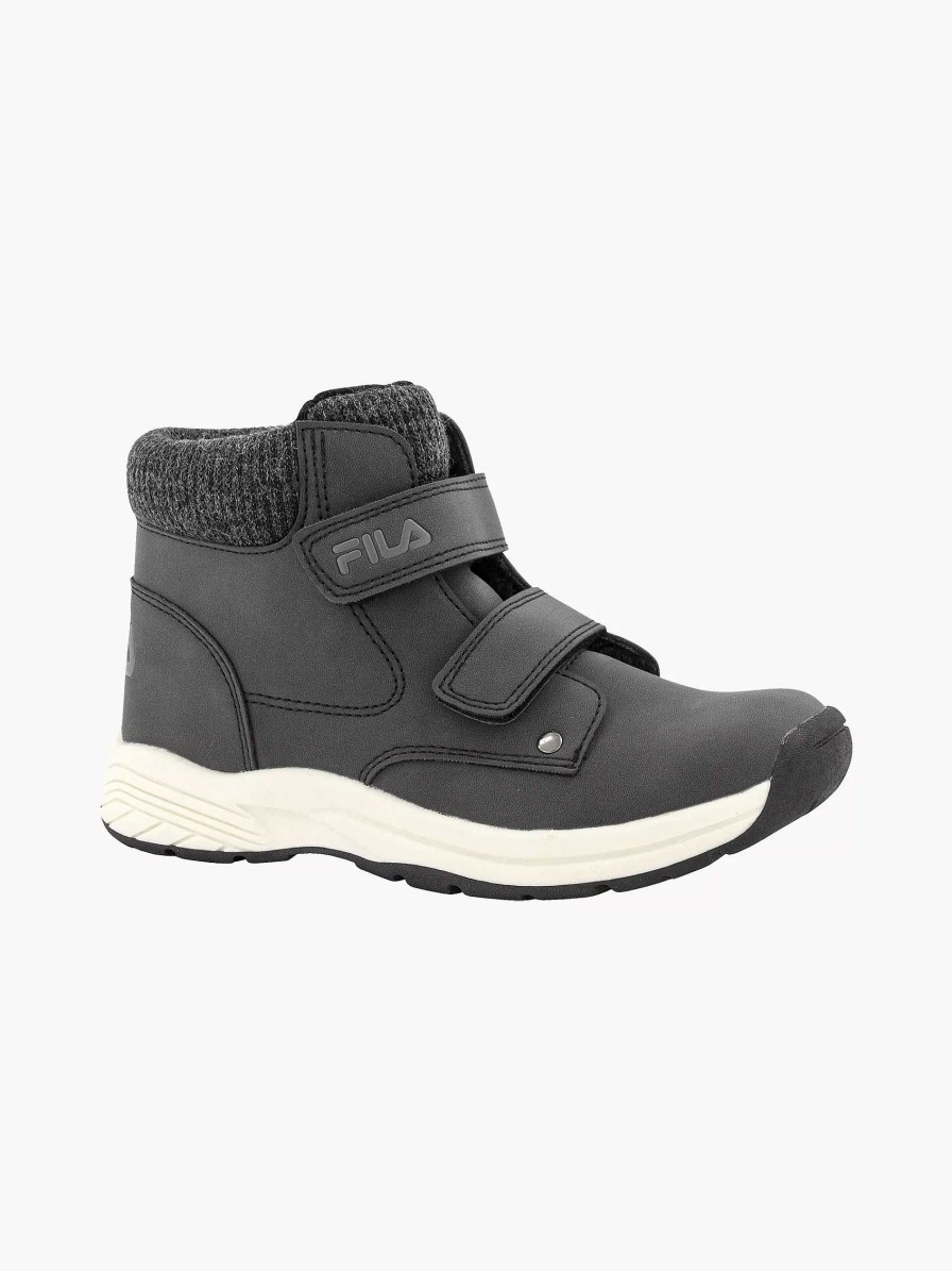 Boys' Shoes | FILA Dark Gray Boot Velcro