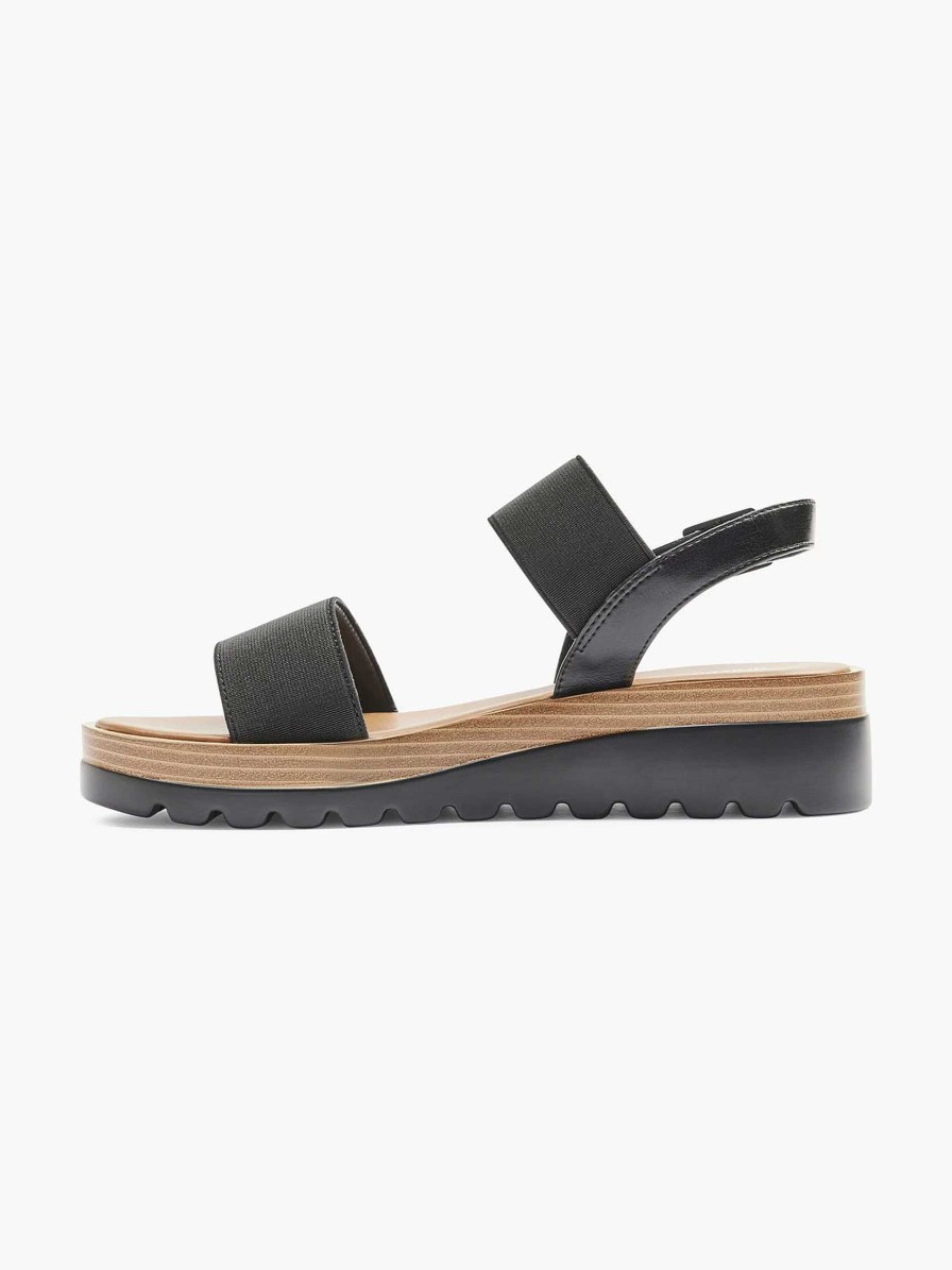 Sandals | Graceland Black Sandal Elastic