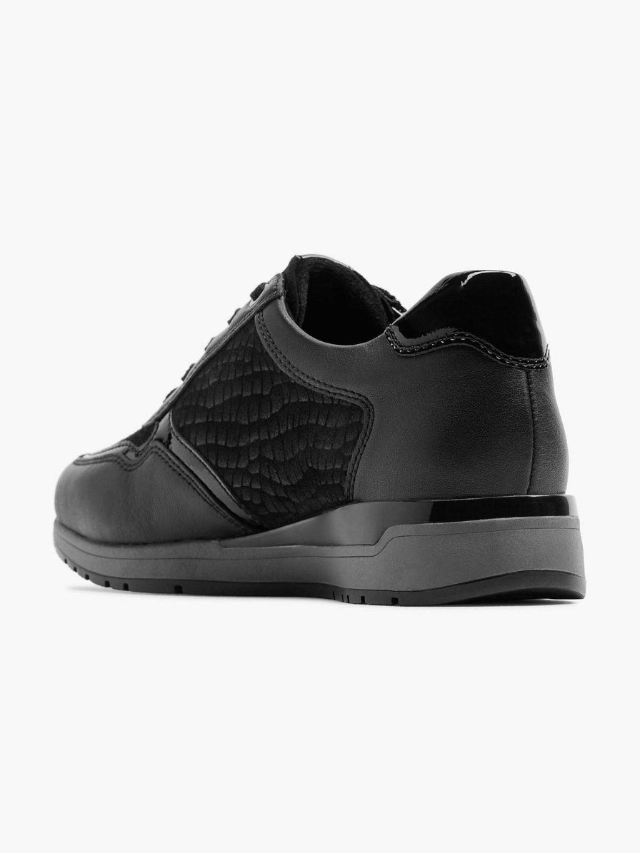 Comfort Shoes | Medicus Black Leather Comfort Lace-Up Shoe