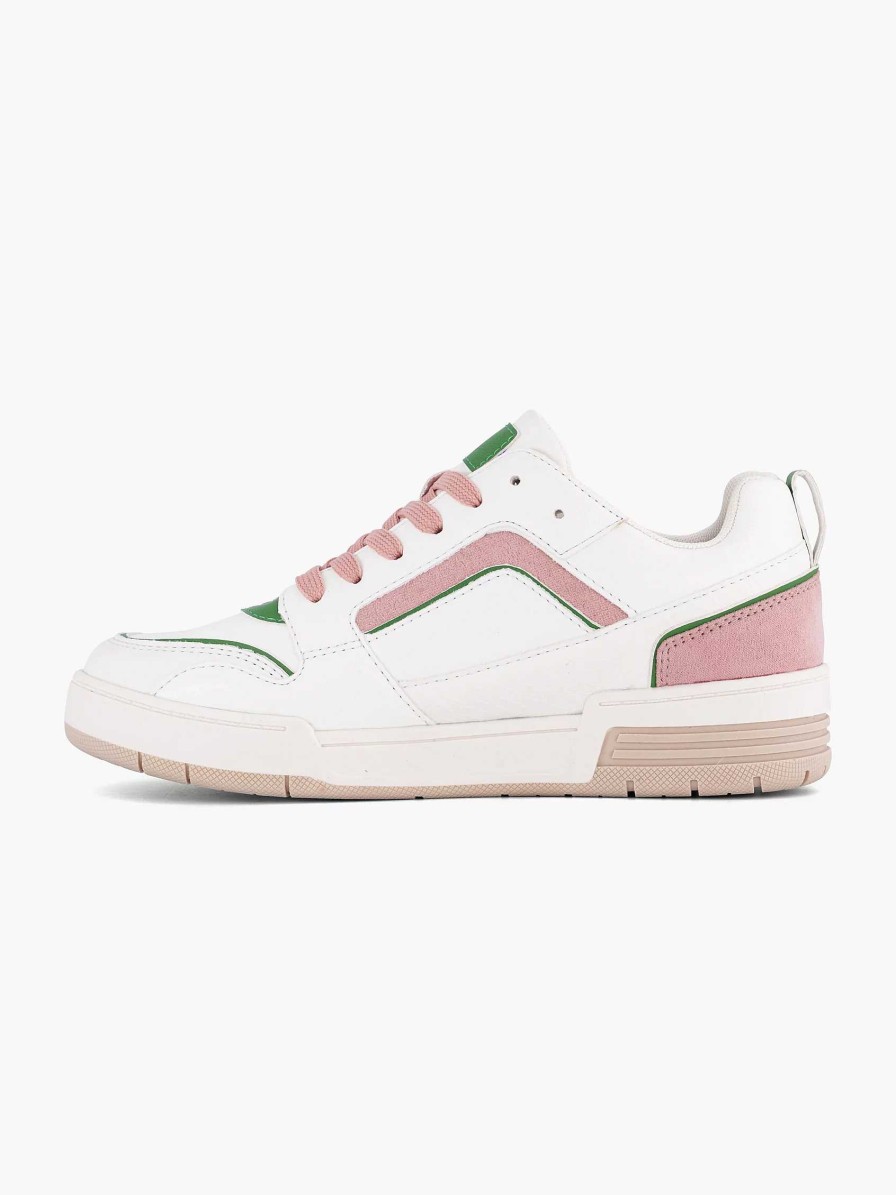 Sneakers | Oxmox White Retro Sneaker Pink