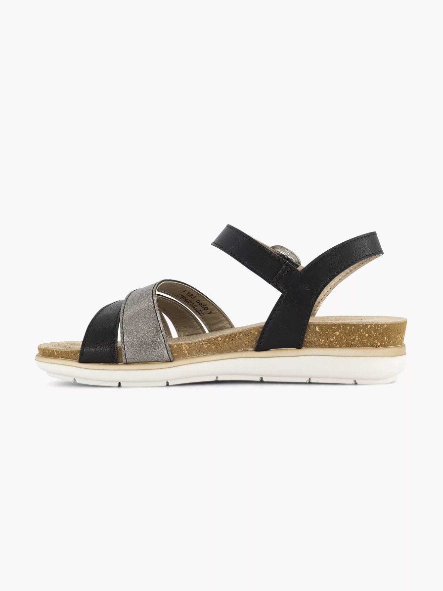 Sandals | Easy Street Black Sandal Buckle Closure