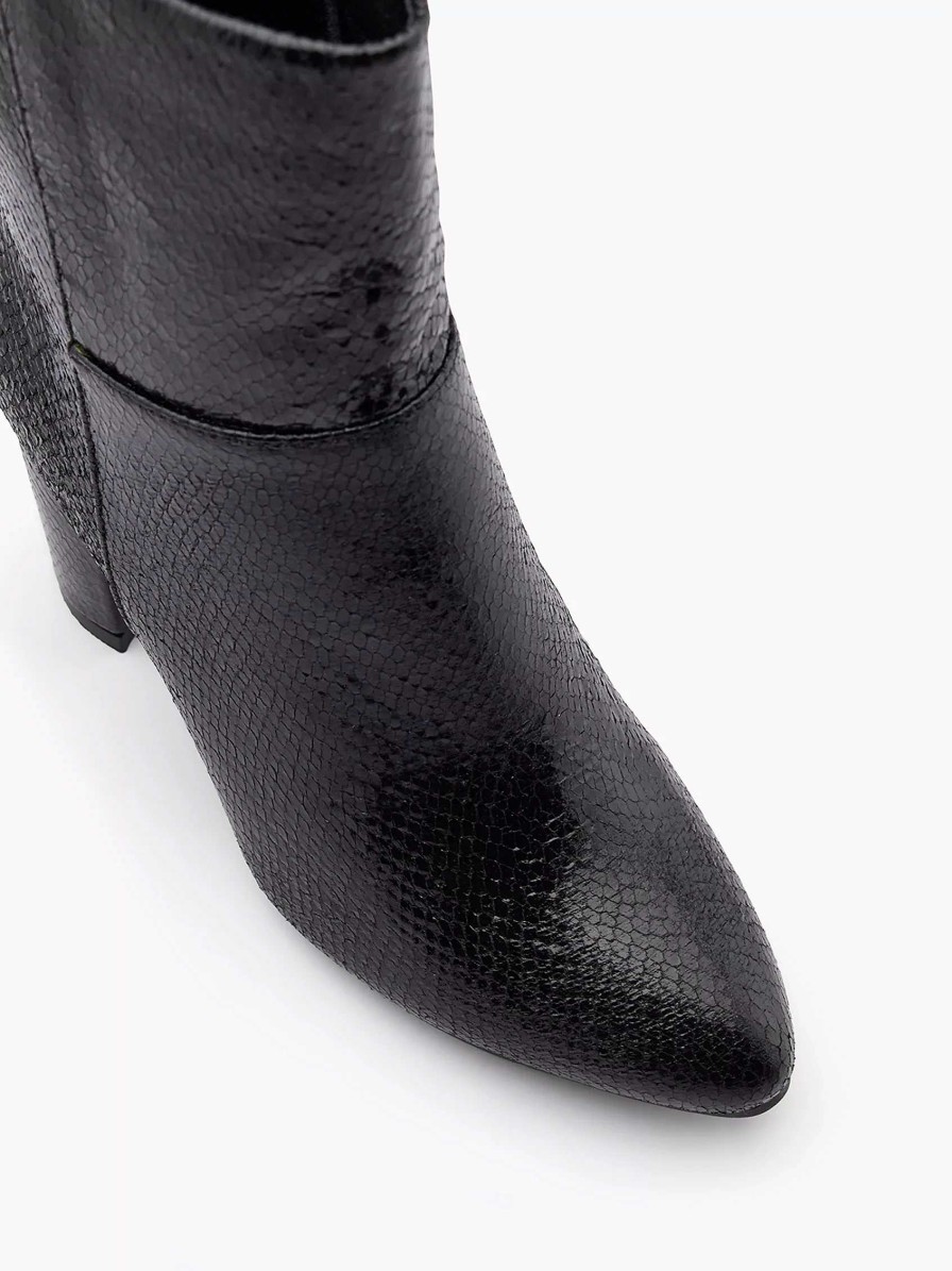 Ankle Boots & Boots | Oxmox Black Snake Print Ankle Boot