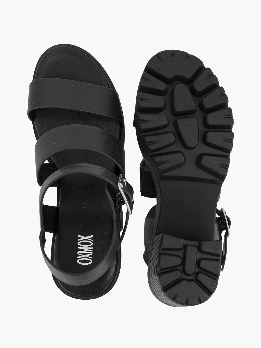 Sandals | Oxmox Black Chunky Sandalette