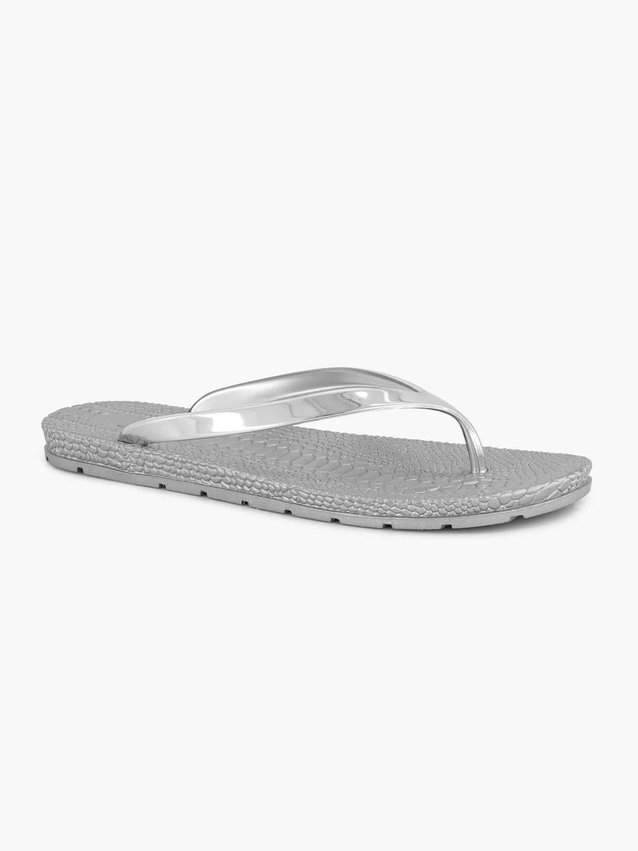 Flip Flops | Blue Fin Silver Flip-Flops