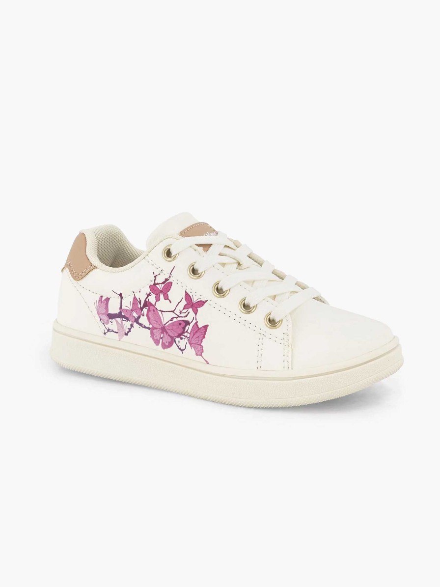 Boys' Shoes | Graceland White Sneaker Butterflies