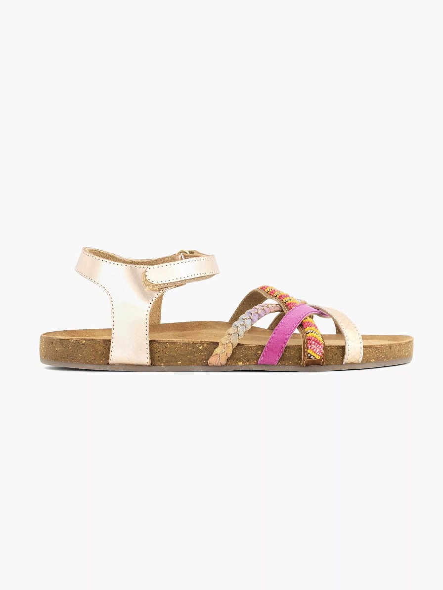 Boys' Shoes | Limelight girl Pink Leather Sandal Beads