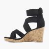 Sandals | Graceland Black Sandalette Wedge Heel