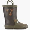 Boys' Shoes | Landrover Dark Green Rain Boot Bear