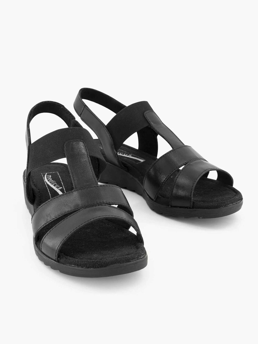 Sandals | Medicus Black Leather Sandal