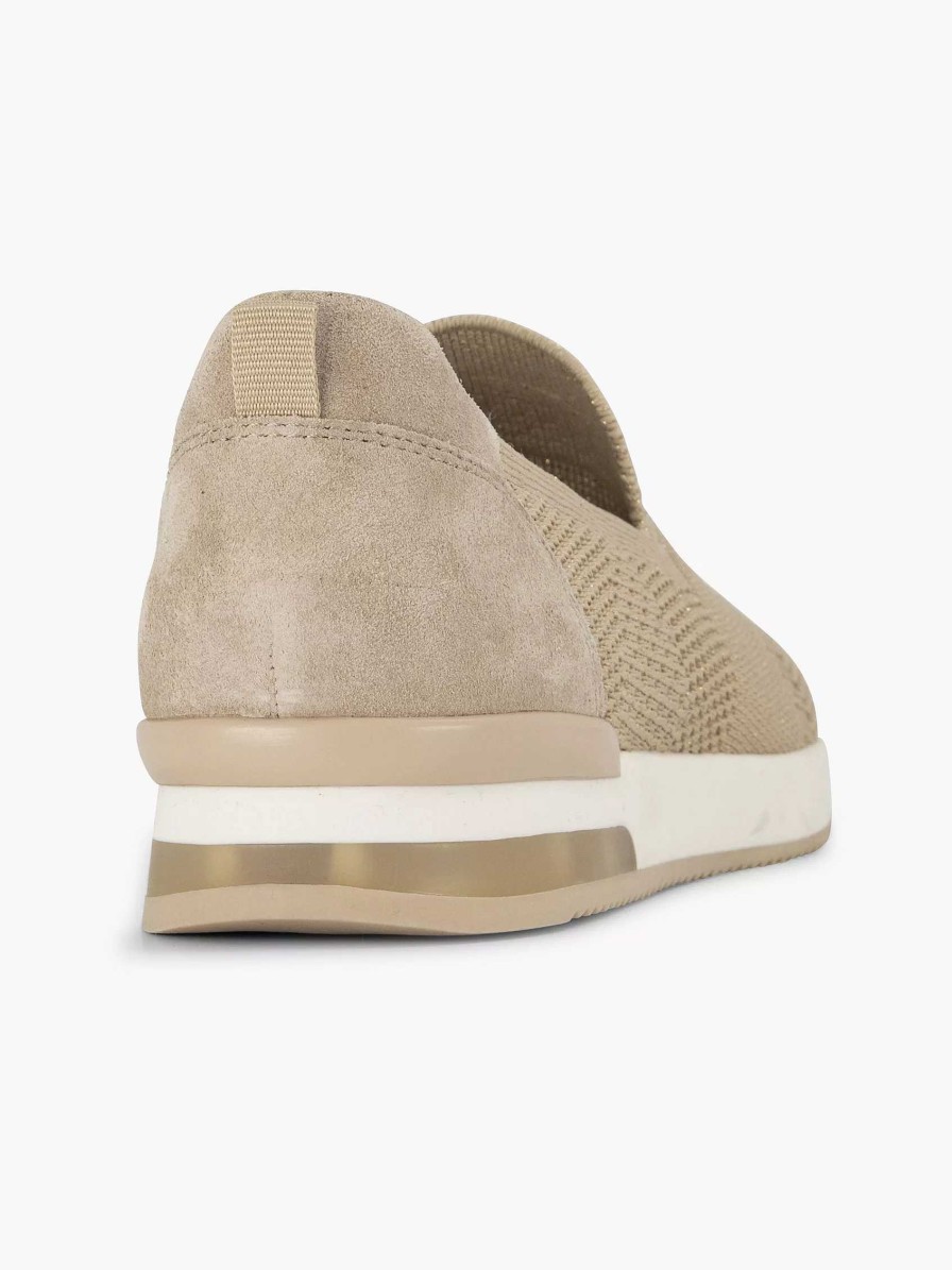 Comfort Shoes | Medicus Beige Slip-On Comfort Sneaker Knitted