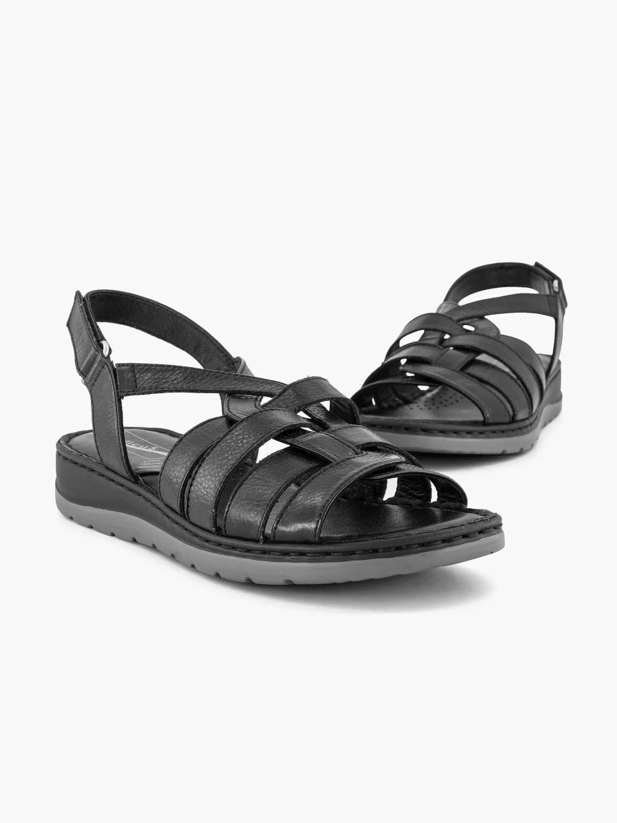 Sandals | Medicus Black Sandal Velcro