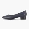 Comfort Shoes | Medicus Dark Blue Leather Comfort Pump