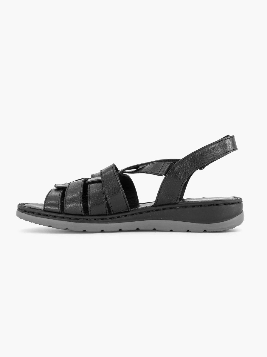 Sandals | Medicus Black Sandal Velcro