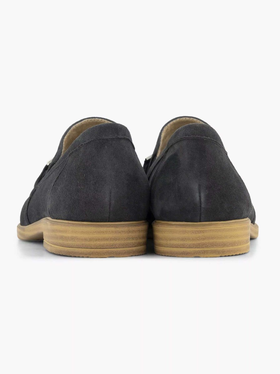 Comfort Shoes | Medicus Navy Blue Leather Slip-On