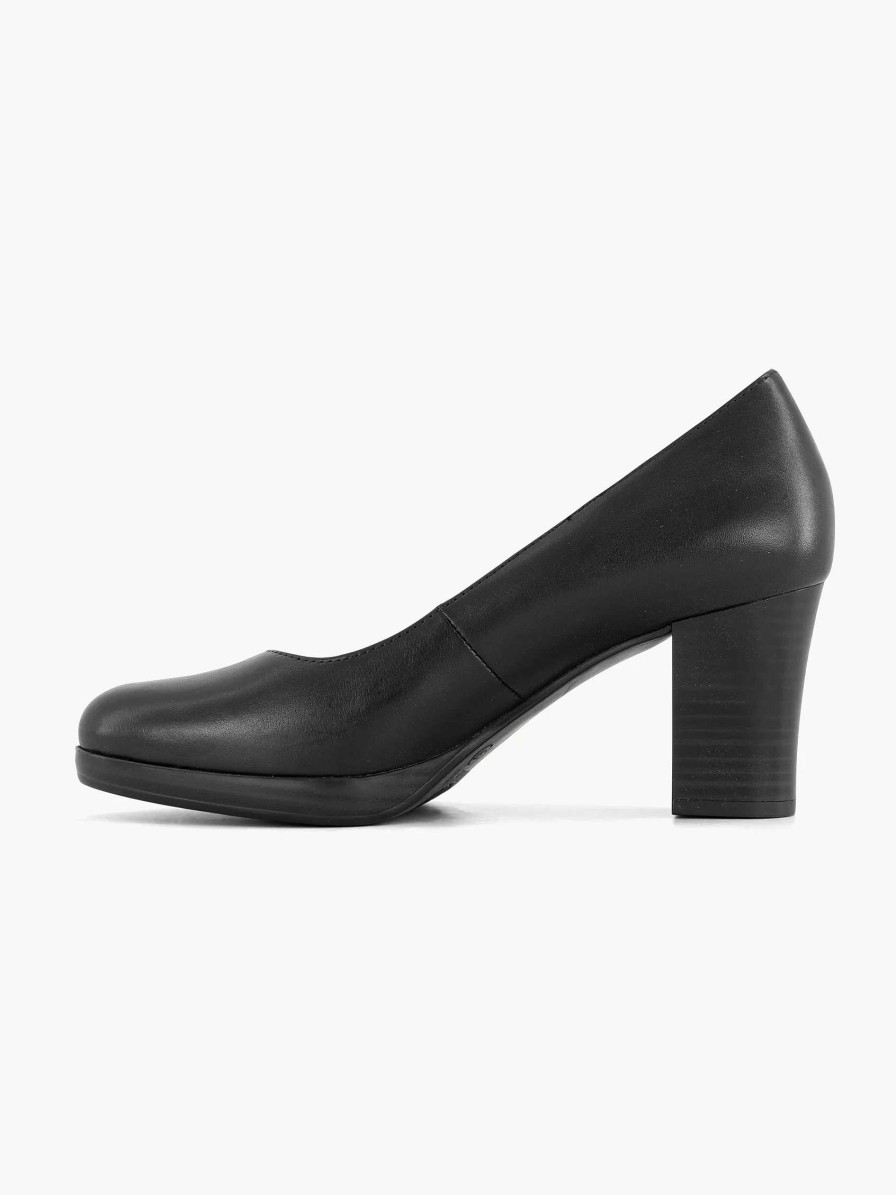 Comfort Shoes | Medicus Black Leather Comfort Pump