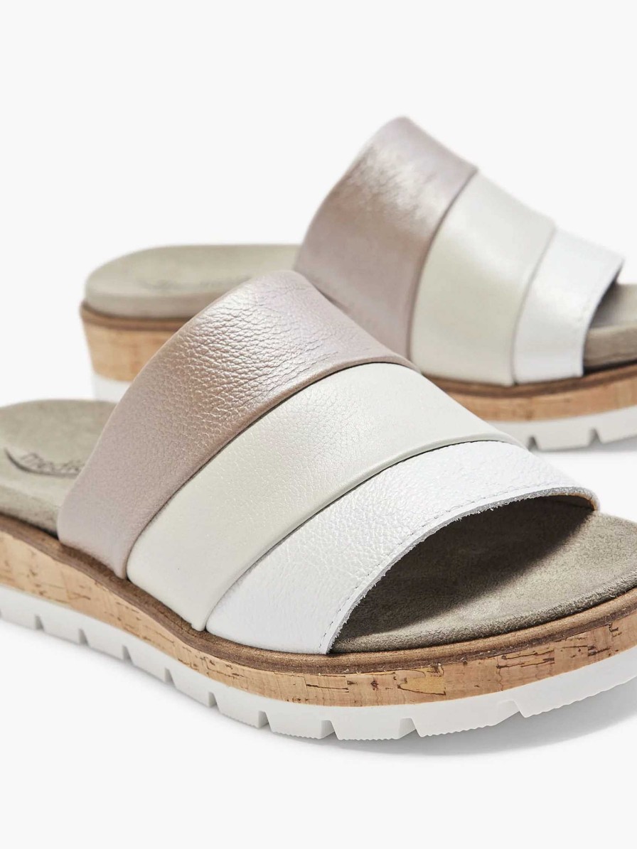 Flip Flops | Medicus White Leather Comfort Slipper