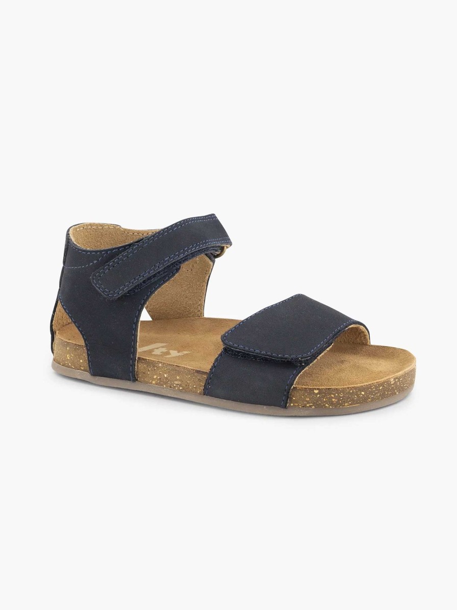 Boys' Shoes | Vty Dark Blue Leather Sandal