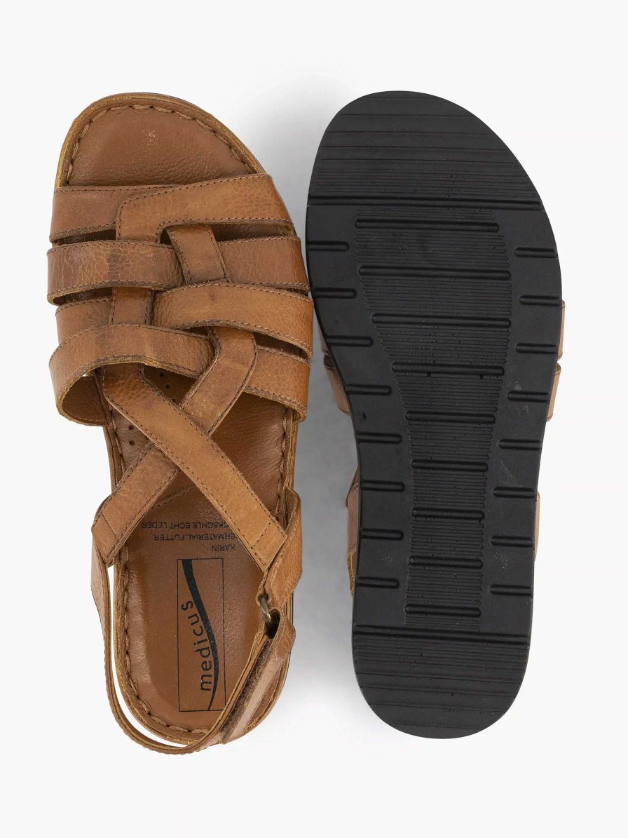 Sandals | Medicus Cognac Sandal Velcro