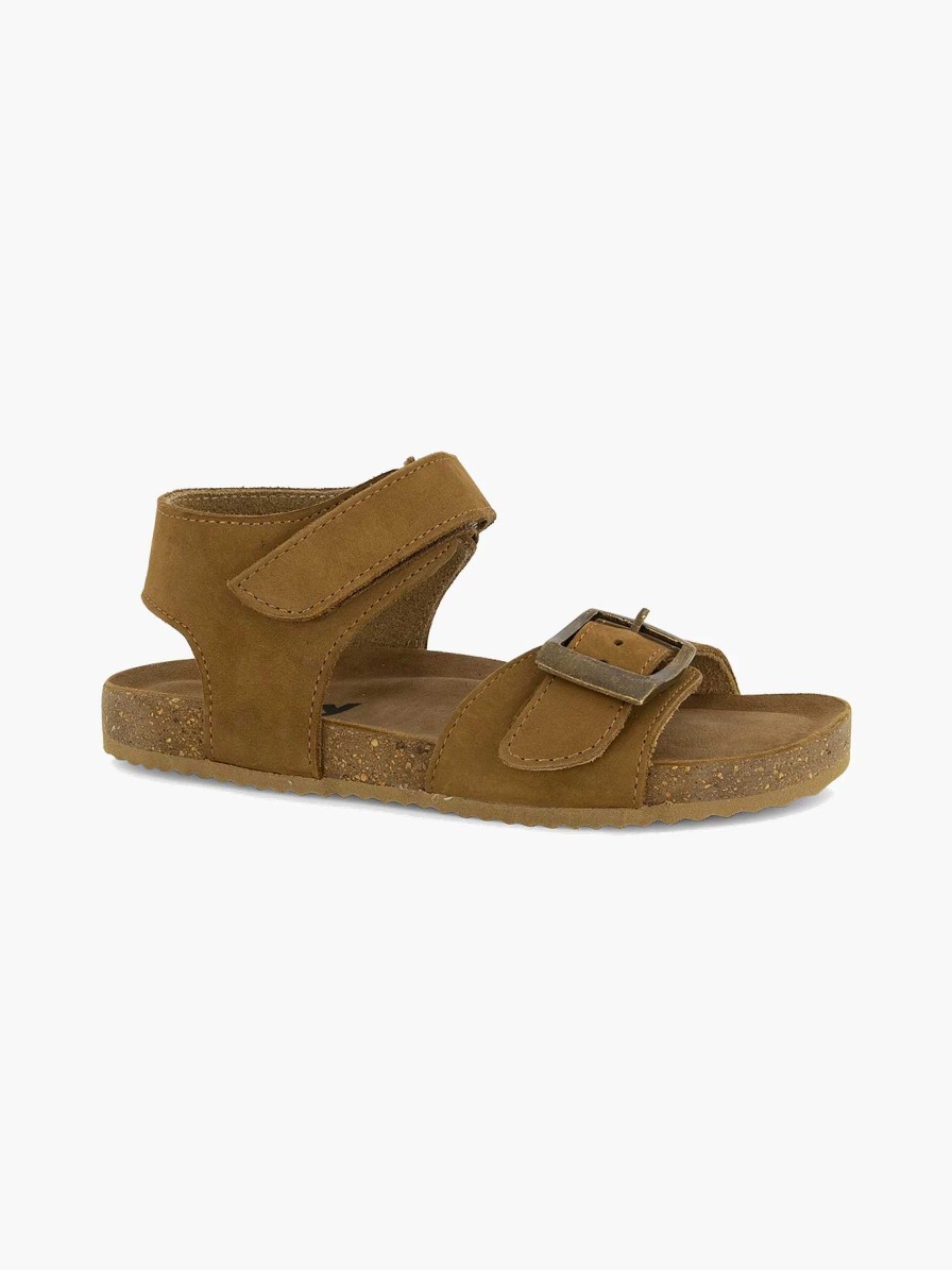 Boys' Shoes | Vty Brown Leather Sandal Velcro