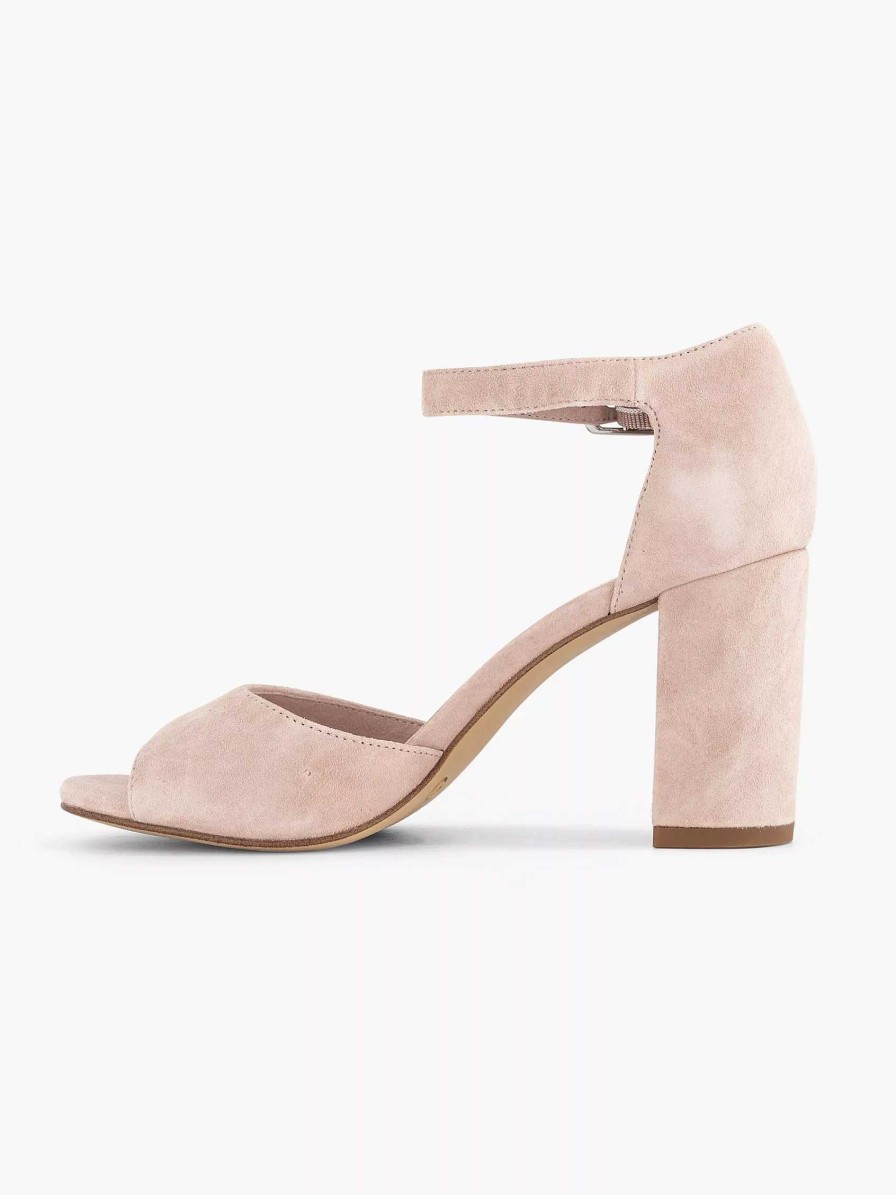 Sandals | 5th Avenue Light Pink Suede Sandalette