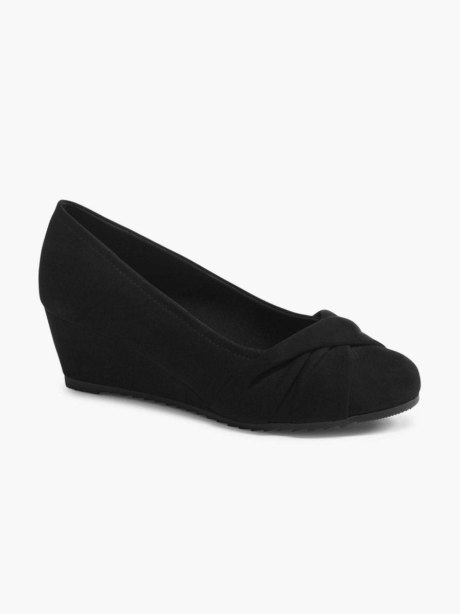 Pumps | Graceland Black Pump Wedge Heel