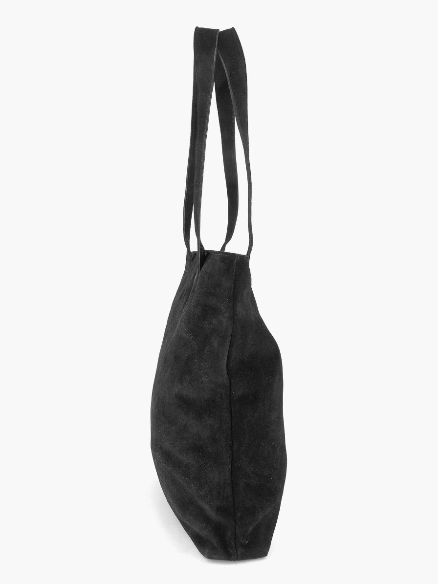 Online Exclusive Accessories | 5th Avenue Black Suede Shoulder Bag