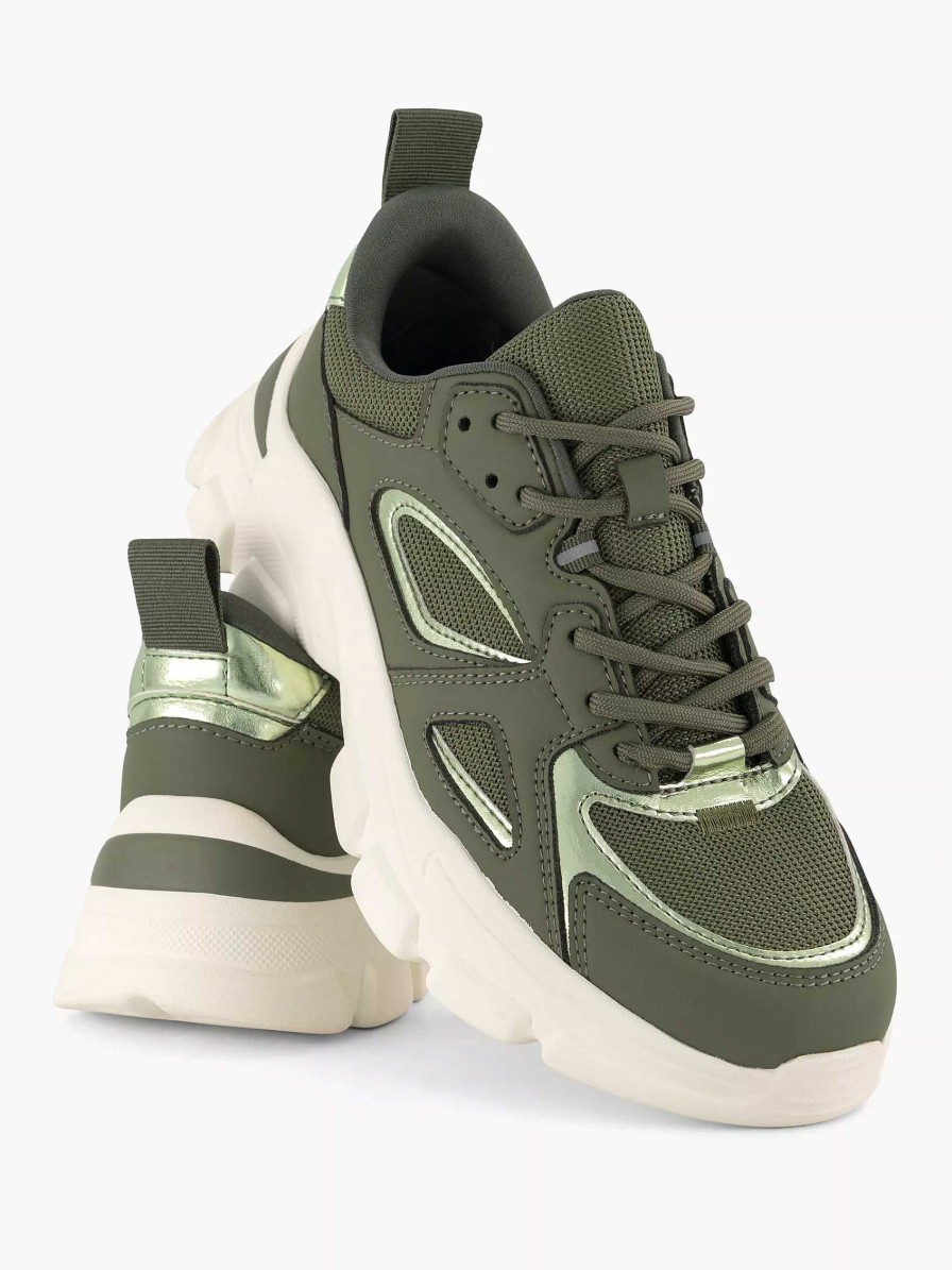 Sneakers | Oxmox Green Chunky Sneaker