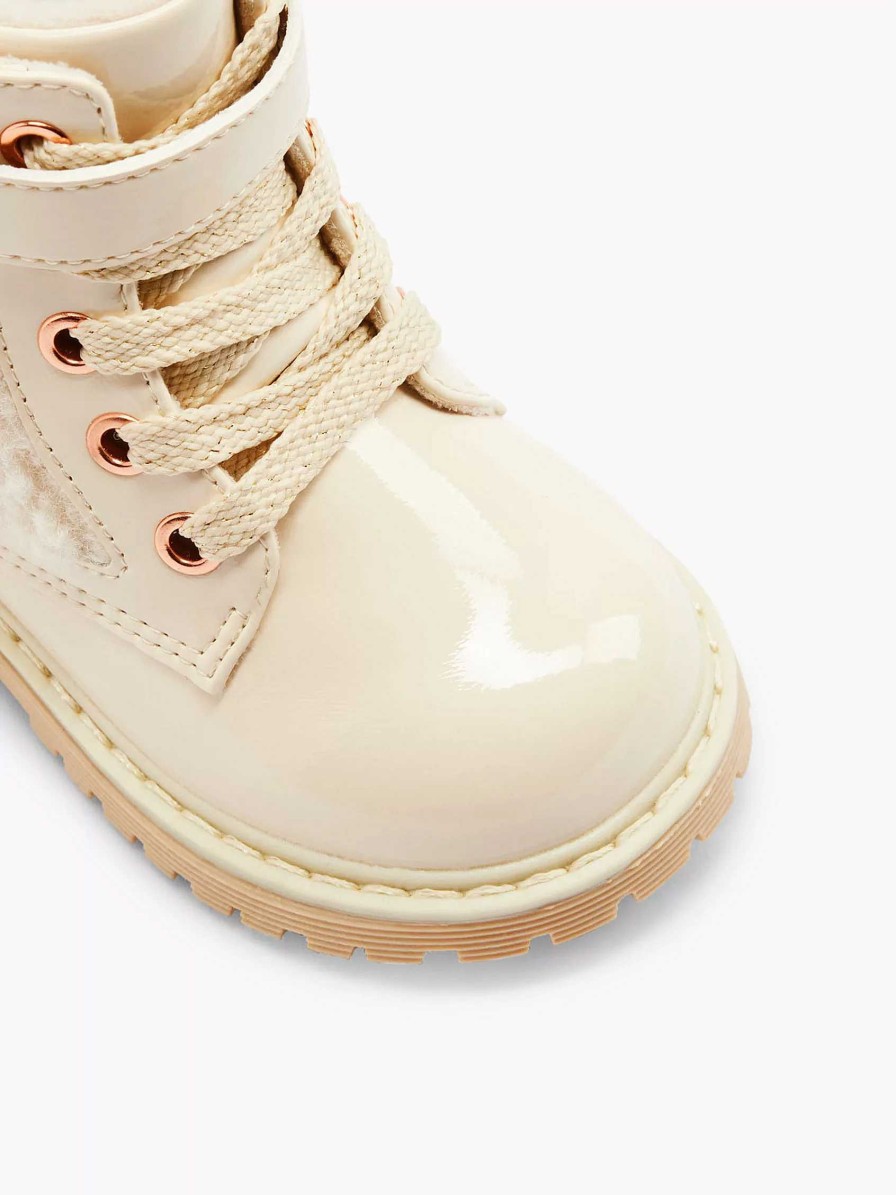 Boys' Shoes | Graceland Off White Lace Boot Teddy