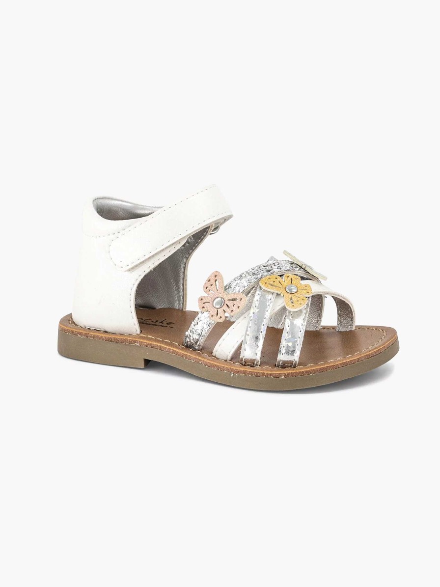 Boys' Shoes | Cupcake Couture White Sandal Butterflies