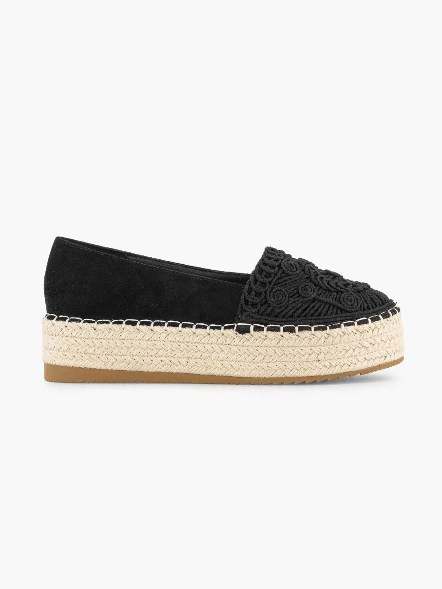 Loafers | Graceland Black Espadrille