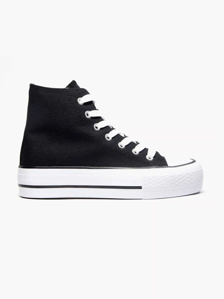 Sneakers | Graceland Black High Canvas Sneaker