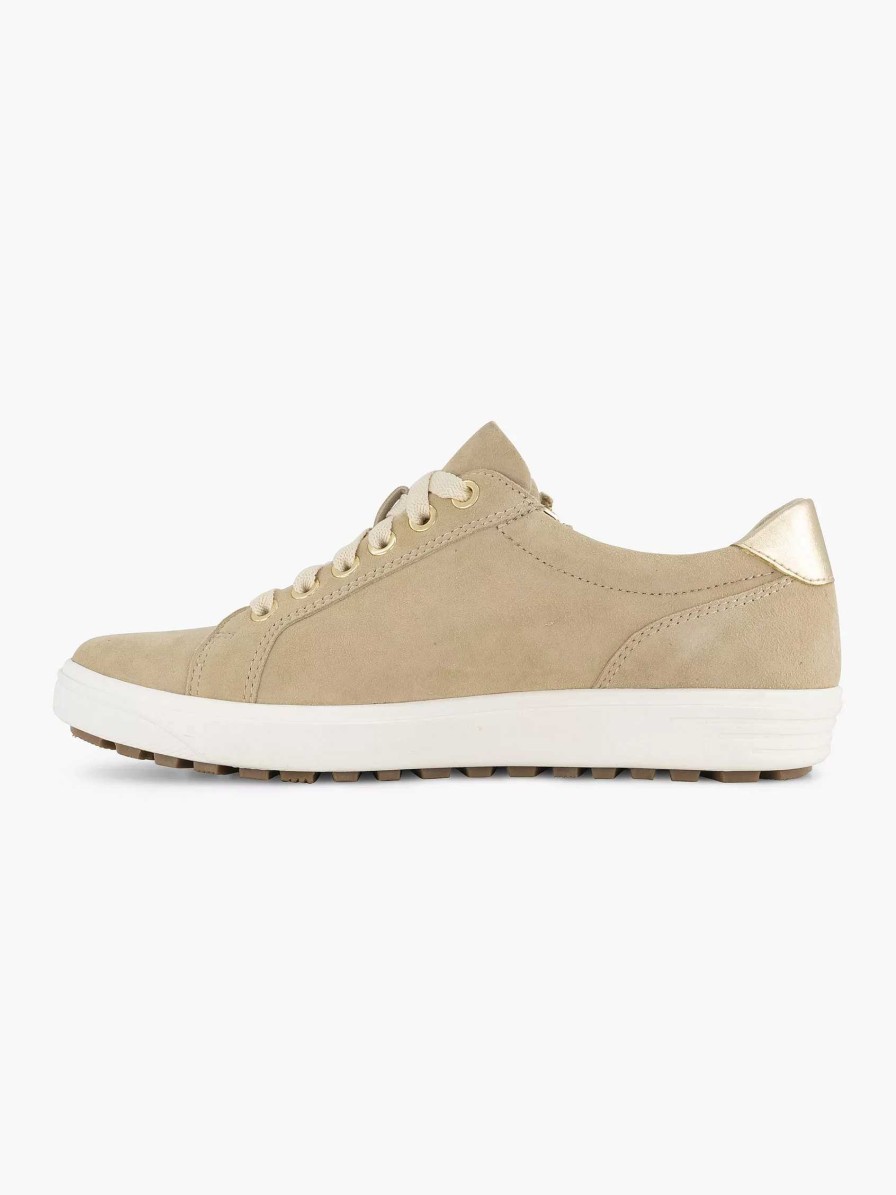 Comfort Shoes | Medicus Beige Leather Comfort Sneaker