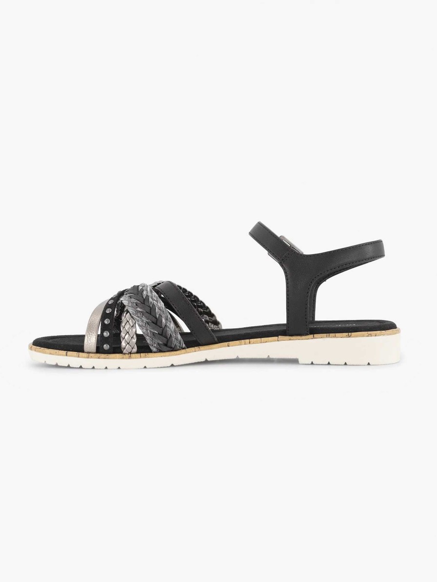 Sandals | Graceland Black Sandal Braided