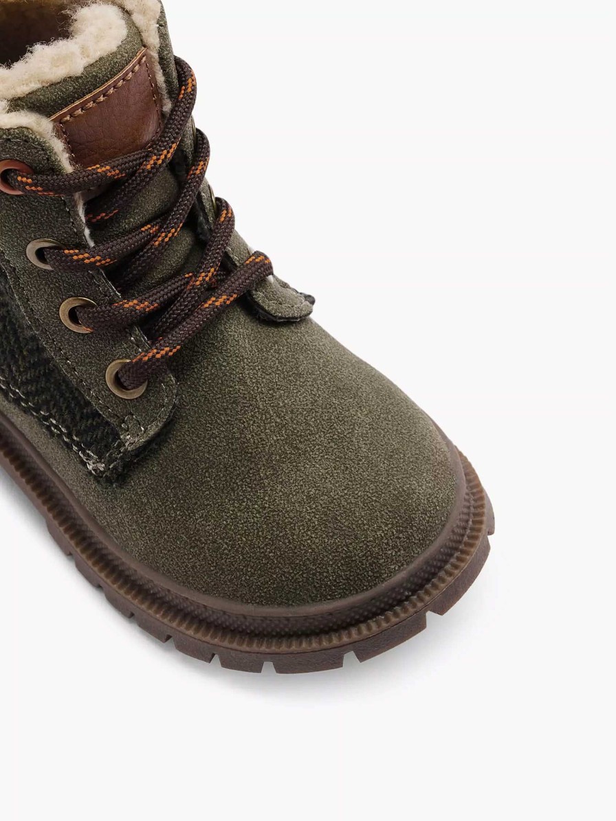 Baby Shoes | Vty Dark Green Lace Up Boot