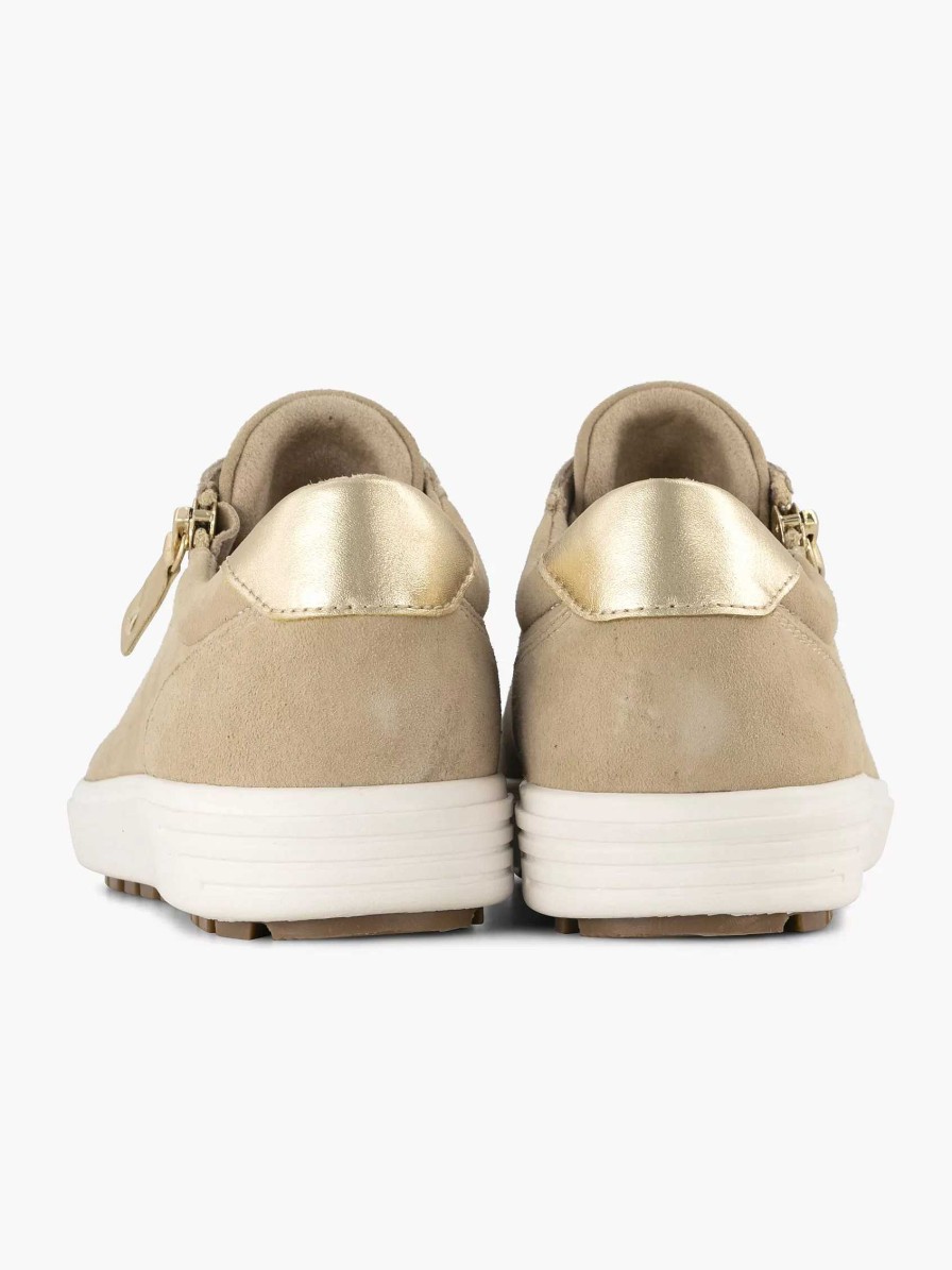 Comfort Shoes | Medicus Beige Leather Comfort Sneaker