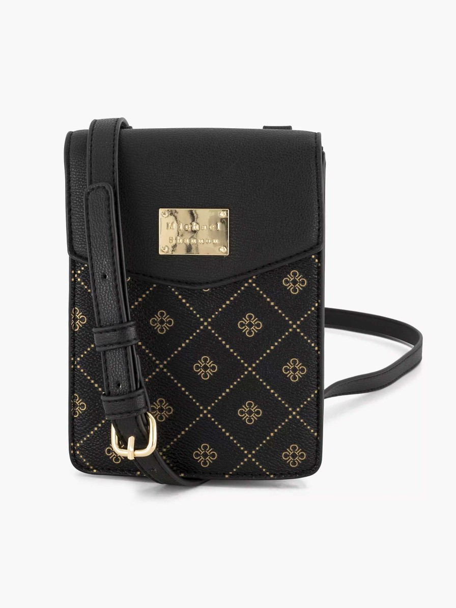 Online Exclusive Accessories | Michael Shannon Black Phone Bag Print