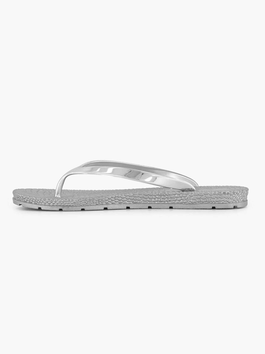 Flip Flops | Blue Fin Silver Flip-Flops