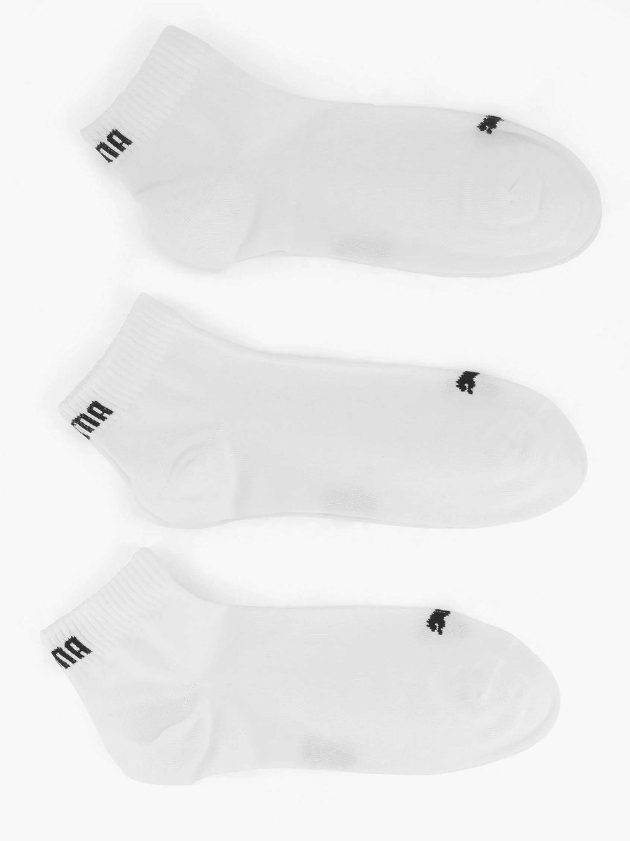 Socks | Puma White Puma Quarter Plain 3 Pack 43-46