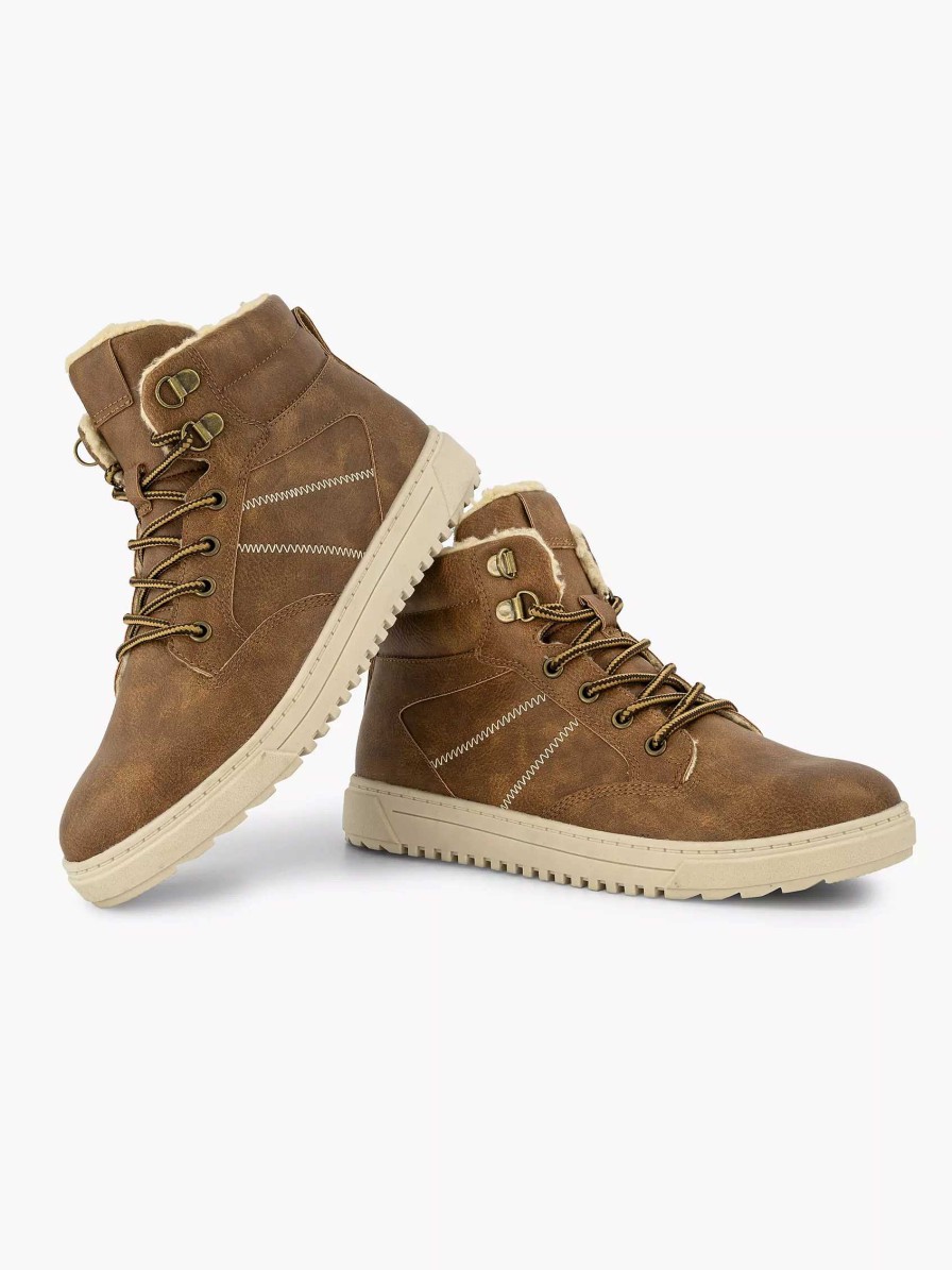 Boys' Shoes | Vty Brown High Sneaker