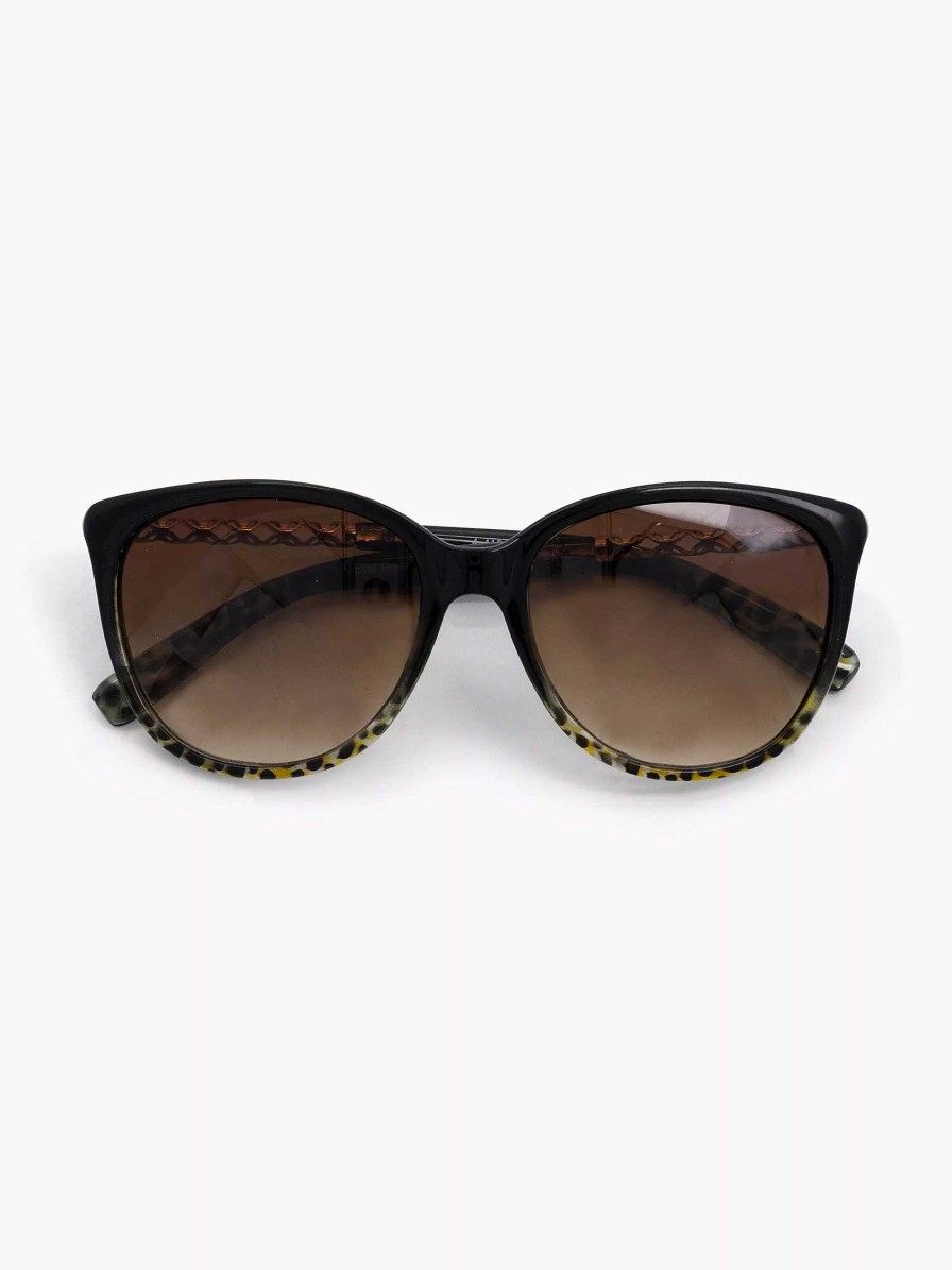 Online Exclusive Accessories | Graceland Black Sunglasses With Leopard Print