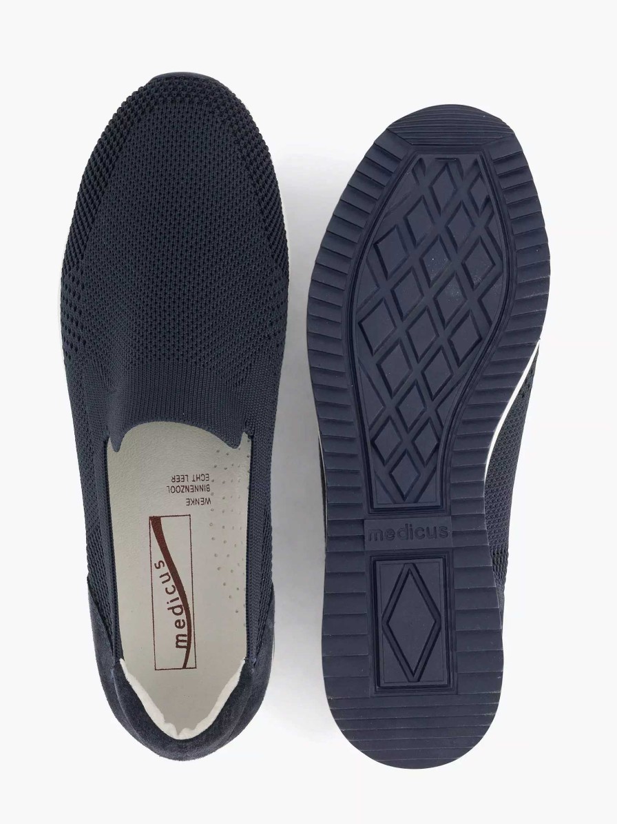 Comfort Shoes | Medicus Navy Blue Comfort Slip-On