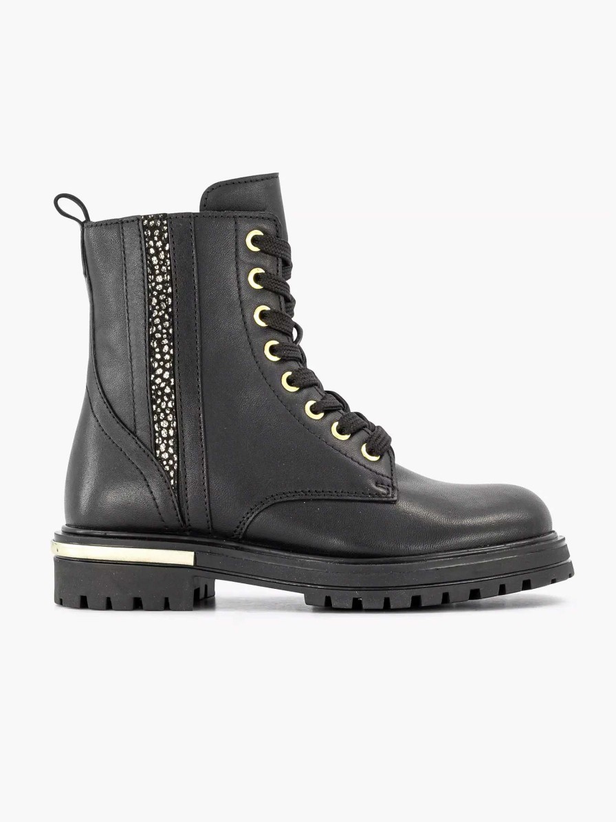 Boys' Shoes | Limelight girl Black Leather Lace Boot