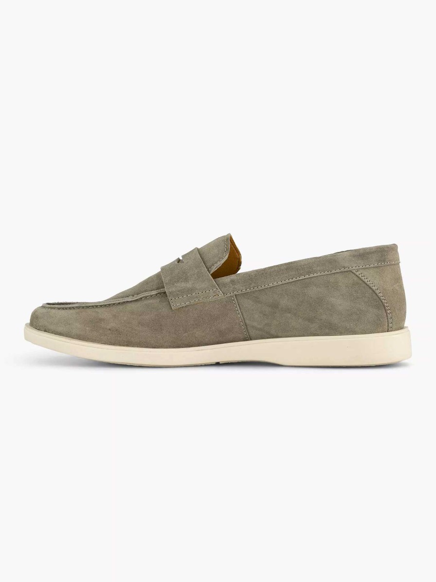 Loafers | Memphis One Green Leather Slip-On